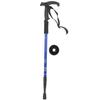 Трехсекционная альпеншток из алюминиевого сплава с расширенной рукояткой, амортизирующей пружиной, телескопическая трекинговая палка, синяя