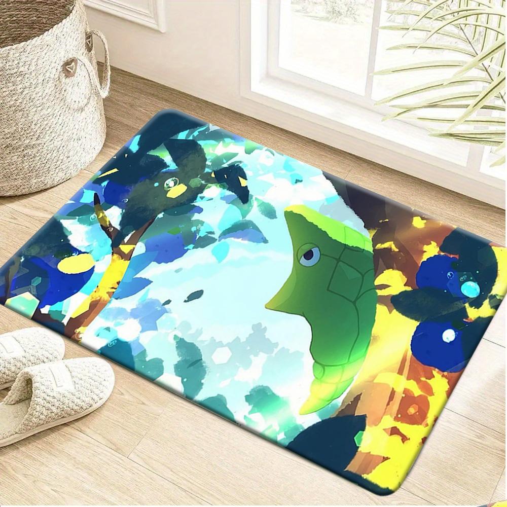 Neon Style Squirtle Print Non-Slip Floor Mat Doormat
