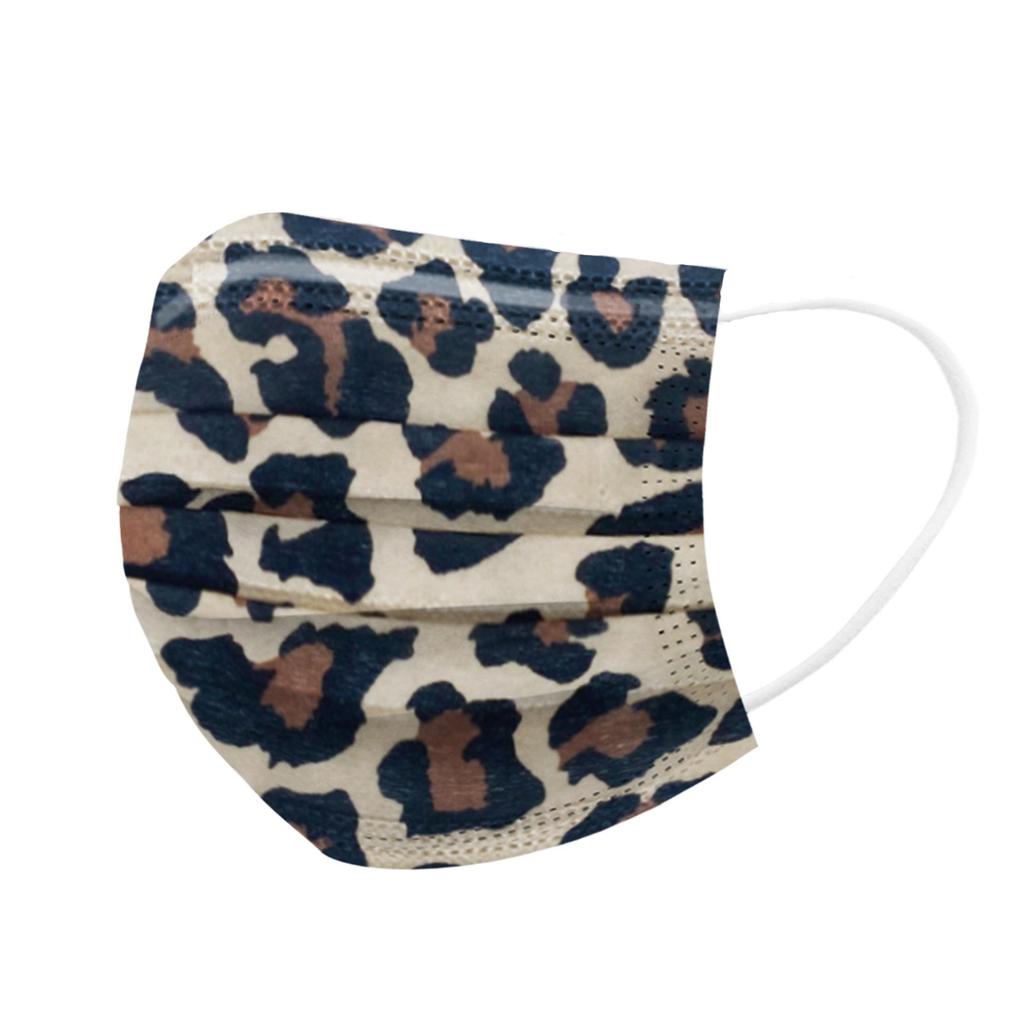 Трехслойная одноразовая пыленепроницаемая защитная маска с леопардовым принтом для взрослых