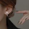 2025 Retro Geometric Hollow Triangle Front-Back Earrings: Two-Way Wear, Glossy Layered Design