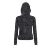 American Vintage Washed Hoodie Mens Slim Fit Short Sweatshirt Streetwear Rock Style