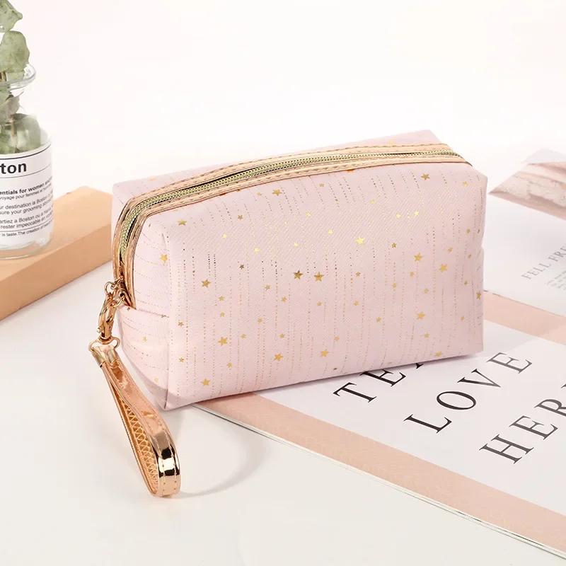 Fashion Women Cosmetic Bag Paillette Stars Ladies Makeup Bag Toiletry Bag Makeup Pouch Tampon Holder Travel Cosmetic Organizer