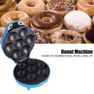 Электрическая машина для приготовления пончиков мощностью 1200 Вт, машина для приготовления завтрака, антипригарные пончики с 7 отверстиями для детей, бытовая многофункциональная машина для выпечки тортов