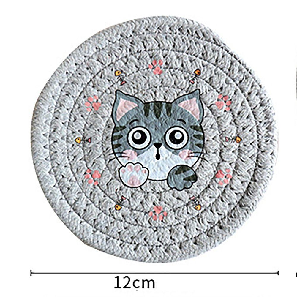 Cartoon S/L Coasters Tableware Waterproof Bowl Dish Pot Mats Cotton Heat Insulation Pad for Home Kitchen