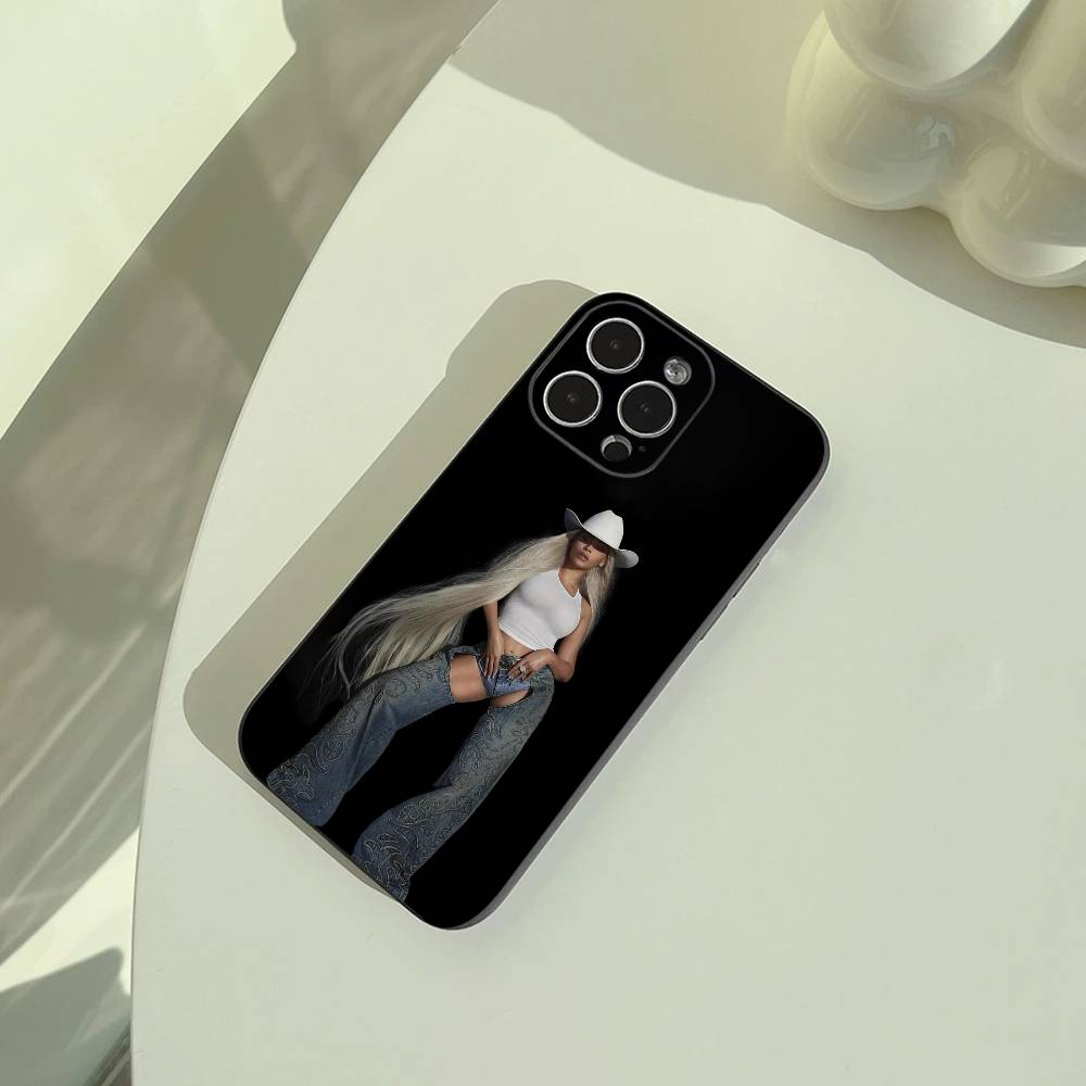 Музыкальная легенда-B-Бейонсе Чехол для телефона для iPhone 17,16,15,14,13,12,11 Pro Max,16Plus,XS Легкий и практичный Мягкий черный чехол