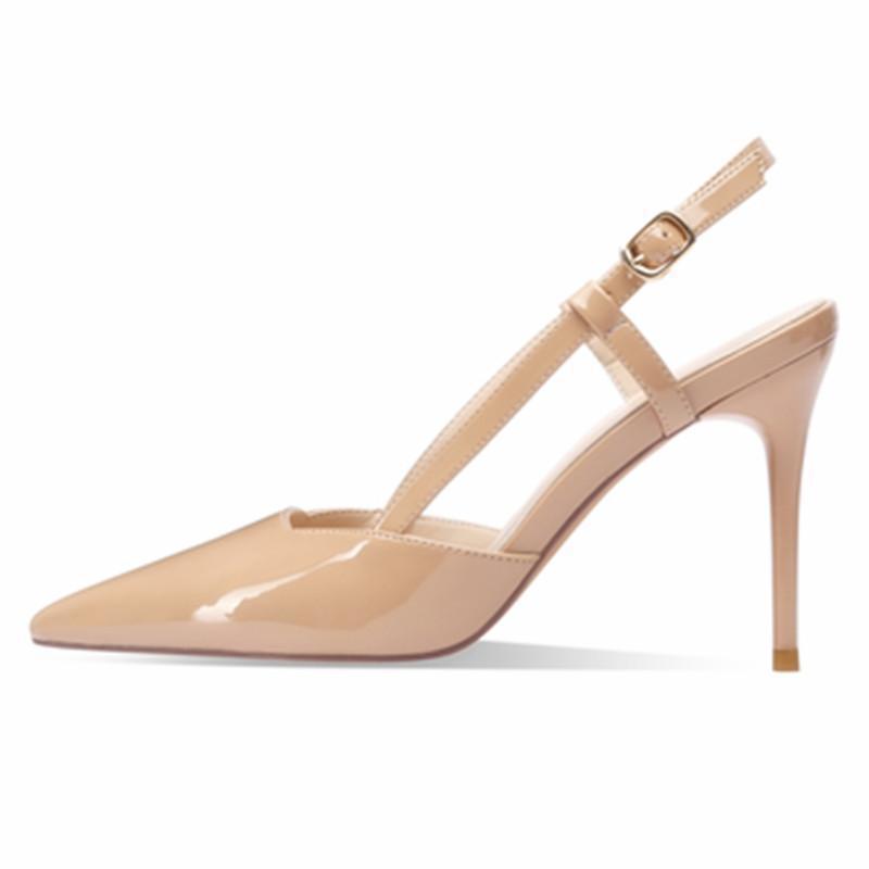 Женские туфли на высоком каблуке, сексуальные туфли-лодочки с острым носком, кожаные сандалии класса люкс, сандалии для женщин, туфли-лодочки, вечерние сандалии, zapatos mujer