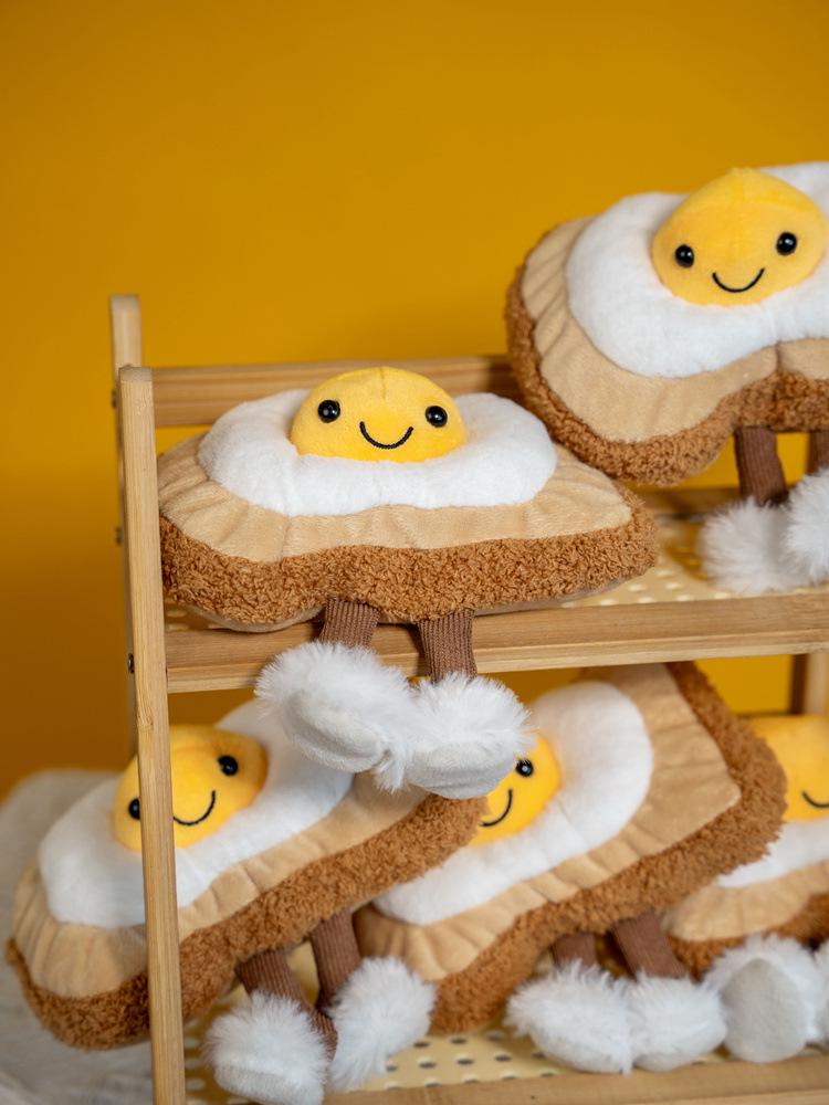 Креативная плюшевая подушка в виде тоста с жареным яйцом - Кукла из серии еды в стиле JC