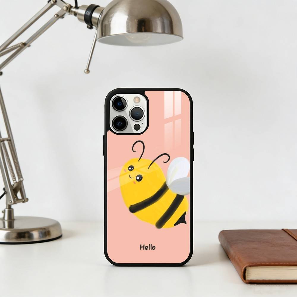 C-Cute cartoon bee Phone Case For iPhone 14,16,15,13,17,12,Plus,Pro,Max Magnetic For Magsafe Frosted Cover