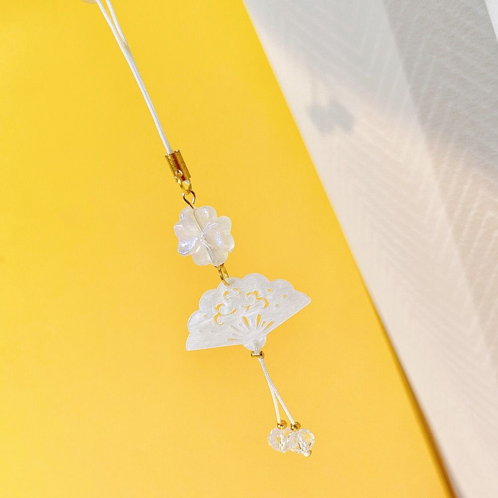 Fan Phone Pendant Four Leaf Clover Mobile Phone Strap Keyring Mobile Phone Chain Phone Decoration