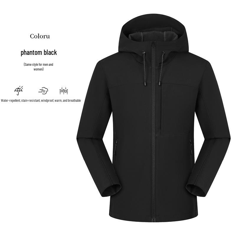 Унисекс ветрозащитная и водонепроницаемая куртка Soft Shell - Зимний флис для активного отдыха и скалолазания