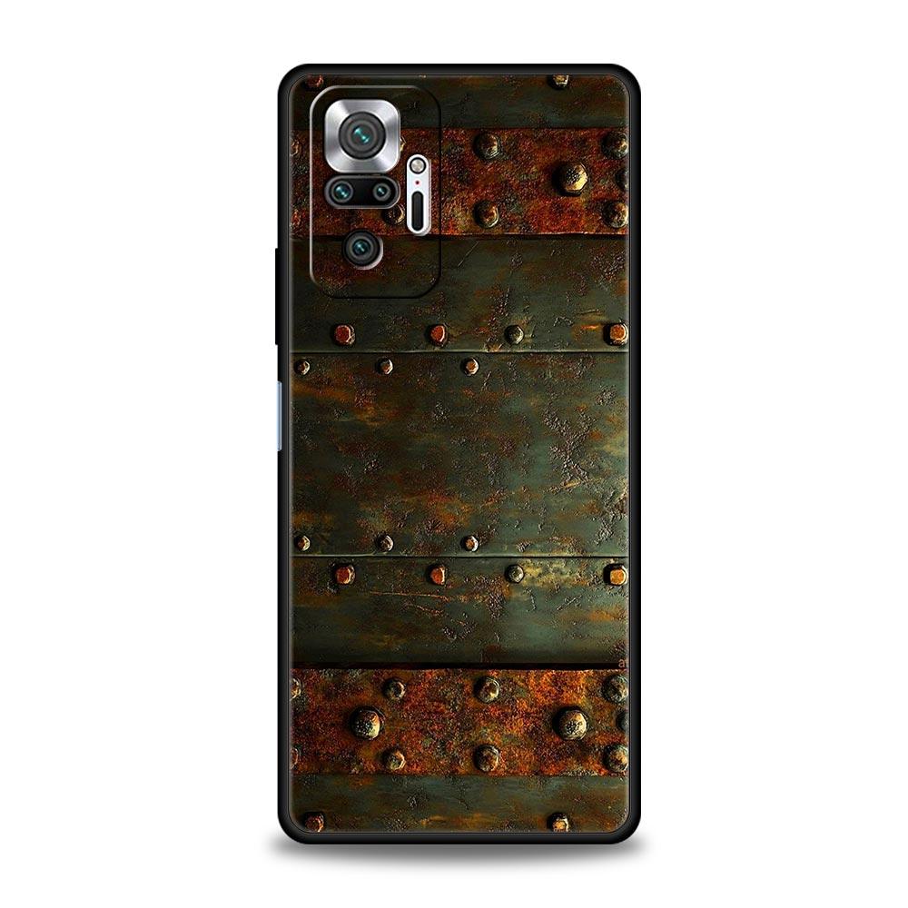Винтажный промышленный стиль Ржавый чехол-накладка для телефона для Redmi 14C 10C Note 15 14 13 12 10 11 K40 Pro Plus Ударопрочный мягкий корпус из ТПУ