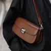 Cowhide Women's Bag Fashion Matching Small Square Bag Female Niche Design Armpit Bag Commuter Single Shoulder Crossbody Bag