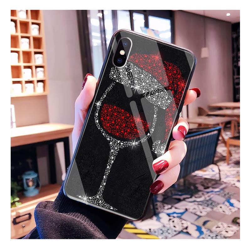 Glass phone case For Samsung S25 S24 S23 S22 Ultra S24 Plus A55 A16 A54 A15 A56 A36 S25 FE Christmas Tree Light Snow