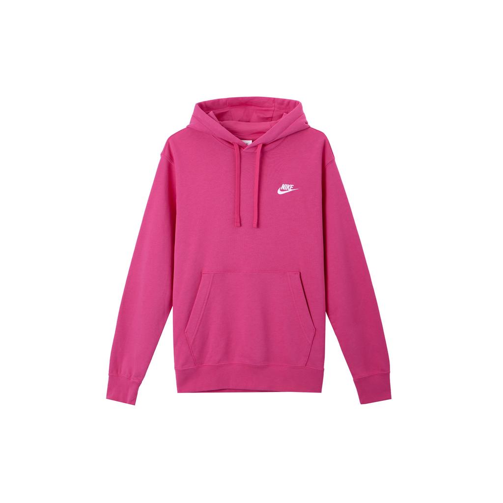 Nike Solid Color Hooded Casual Long Sleeve Sweatshirt Men Tops Raspberry-Red CZ7858-615