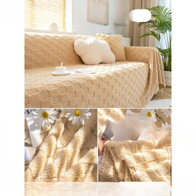 Suede Living Room Sofa Towel Sofa All-Inclusive Universal Cover Towel Cloth Autumn Velvet Blanket Cover Cloth