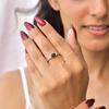 Genuine Black onyx Minimalist ring Black diamond dainty ring Sterling silver ring Handmade solitaire ring Bridesmaid gift Gift for her