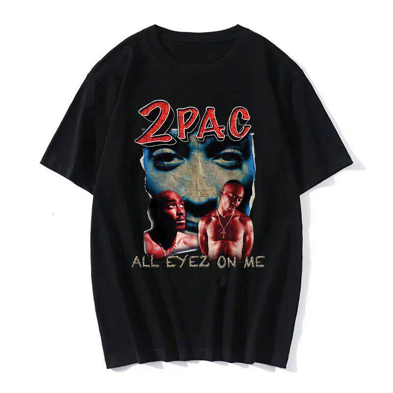 TUPAC Уличная одежда Харадзюку Футболки Женские Харадзюку Топ Футболки Женская Футболка Хип-Хоп Рэпер Графический Принт Повседневная Футболка Одежда