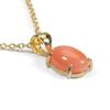 Garnet Coral Single Necklace Pendant Silver Undyed SANSUI