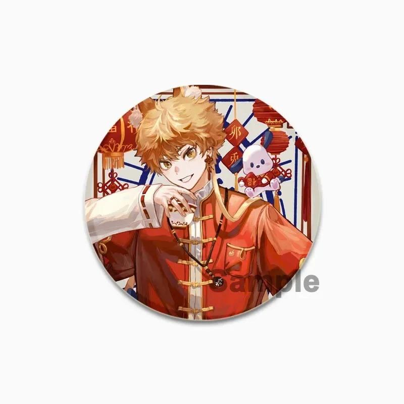 32/44/58 мм значок волейбола в стиле аниме, жесть ручной работы, круглая брошь, булавки для одежды, шляпа, рюкзак, аксессуары, ювелирные изделия