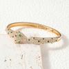 New Light Luxury Diamond-encrusted Bracelet Female Animal Bracelet European and American Personality Hip Hop Leopard Head Opening Bracelet