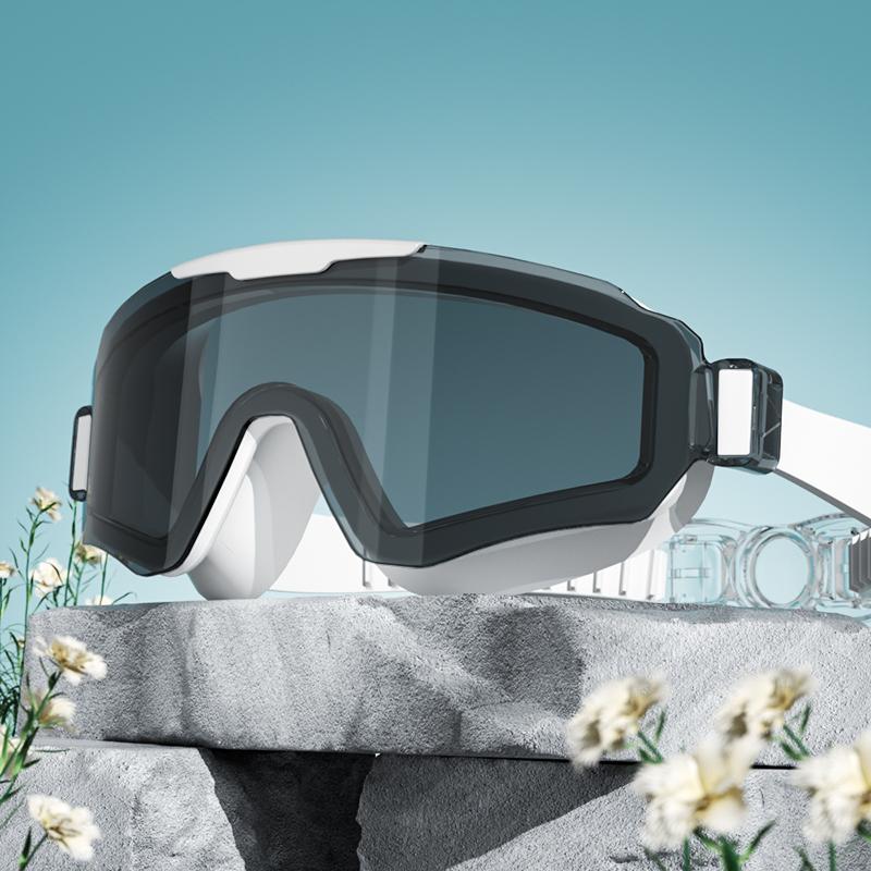 Новые стильные плавательные очки с большой оправой и защитой от ультрафиолета, водонепроницаемые очки для плавания HD Vision для взрослых мужчин и женщин