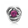 Pandora 790065c05 October Birthstone Pink Eternity Circle Silver Charm