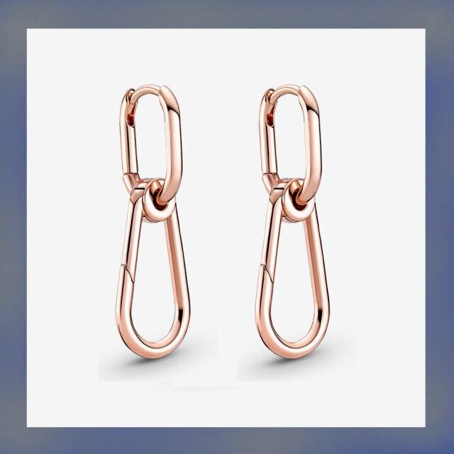 925 стерлингового серебра New Me кольцо бусина круглый соединитель шарм двойной Fit Me звено цепи жемчуг браслет ювелирные изделия