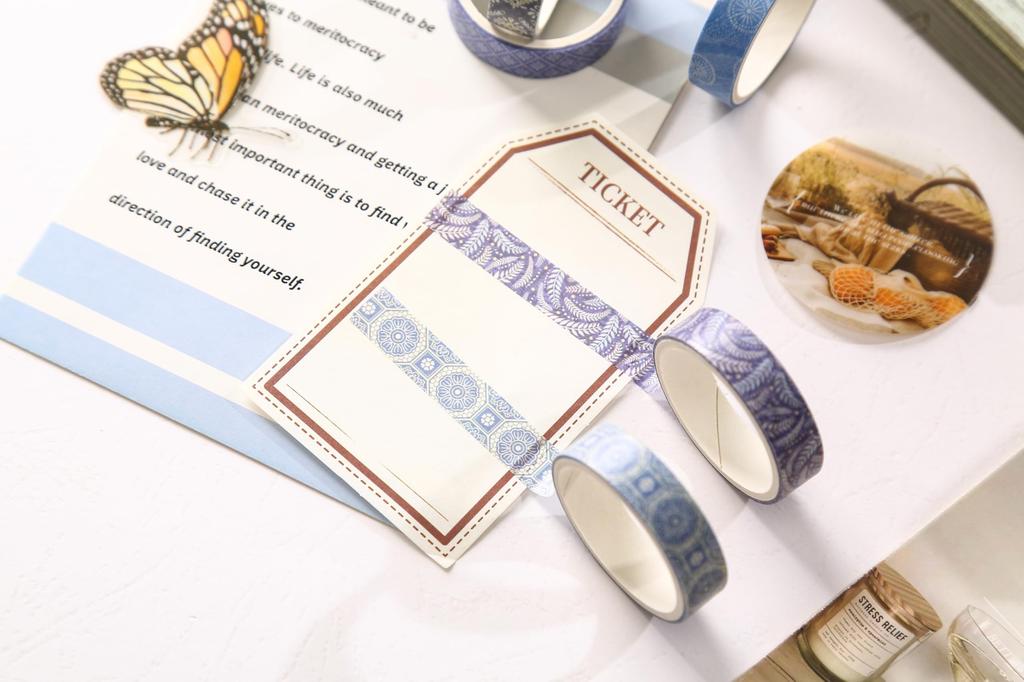 Коллекция маскировочной васи-ленты YUBX Basic с ретро-геометрическими тонкими полосками для DIY, подарков и декора подарков, напоминание о ленте, набор из 60 штук,