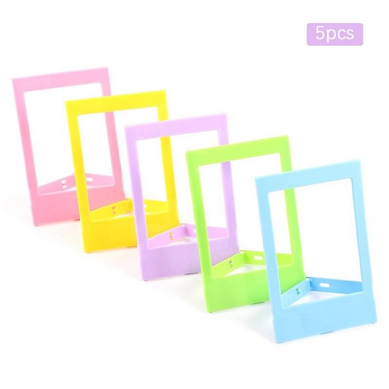 5Pcs 3" Desk Photo Frame Picture Frames For Fujifilm Instax Mini Colorful Diy Photo Frame Fridge Refrigerator Picture Frame