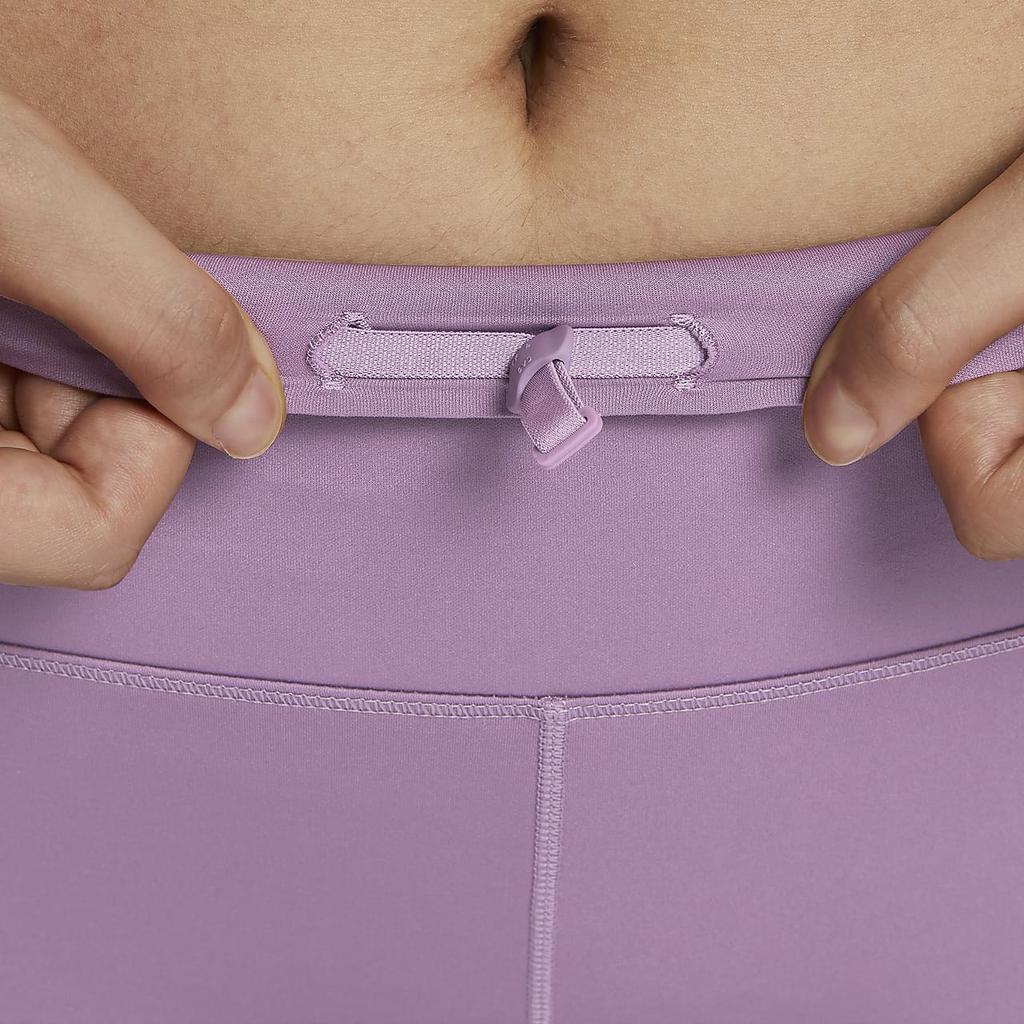 Nike Go Unleashed Series Solid High-Intensity Quick-Dry Mid-Rise Cycling Shorts Women Shorts Dust-Purple DQ5926-536