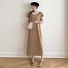 Summer Women Plus Size Elegant Dress Loose 2025 Vintage Dress Basic Long Casual Oversized Shirt Dress