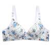 Бюстгальтер с цветочным принтом для женщин, розовый бюстгальтер, беспроводной бюстгальтер без косточек, сексуальный бюстгальтер пуш-ап, нижнее белье больших размеров, женский бюстгальтер, тонкий собранный