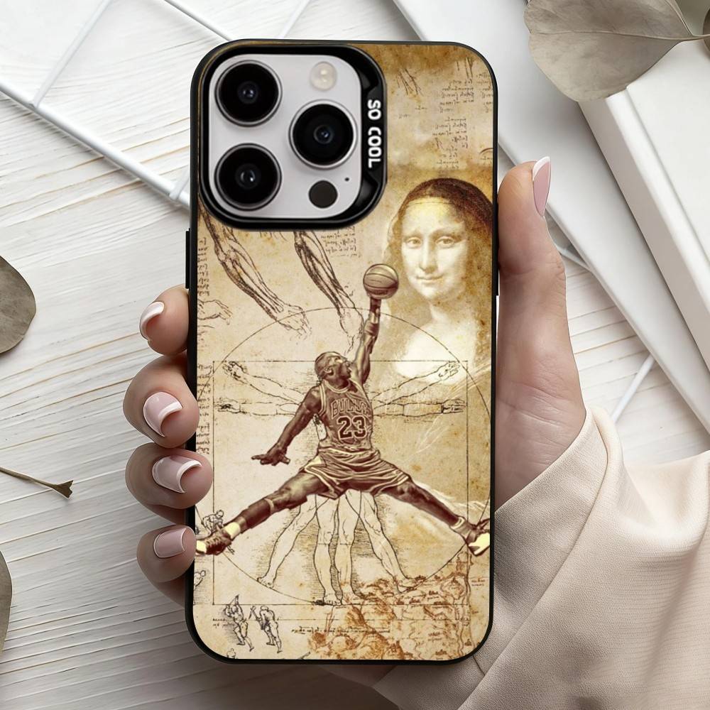 Basketball M-Michael J-Jordan-N Phone Case For iPhone17,16,15,14,13,12,11 Plus,Pro Max Candy Silver Plated Inside Cover