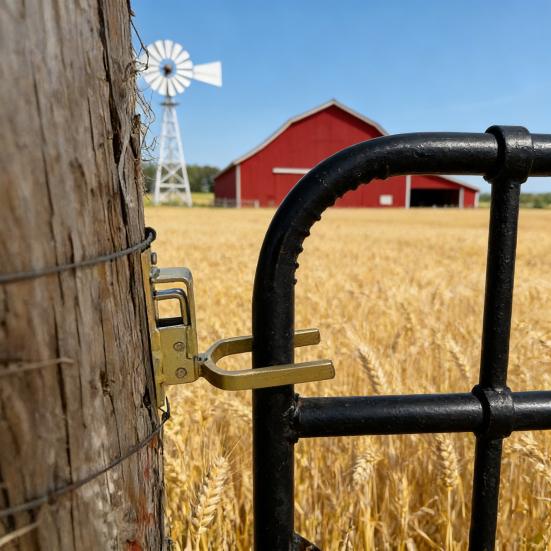 Мгновенно фиксирующийся засов для ворот Сверхпрочный засов для ворот с управлением одной рукой Быстрый засов для ворот Легкая установка на деревянные, металлические трубчатые ворота Автоматический пружинный замок для фермы, ранчо