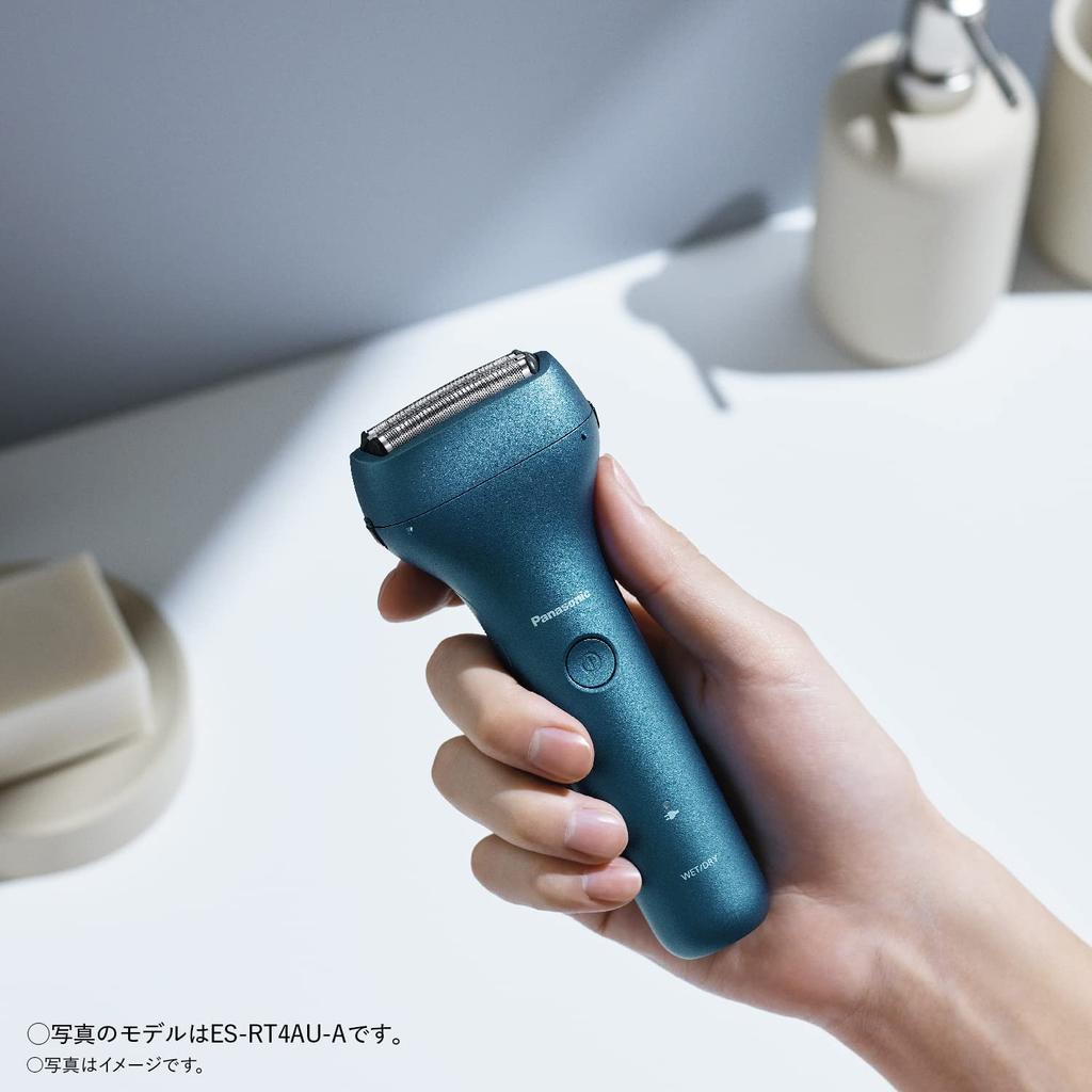 Panasonic Темная мужская бритва с USB-зарядкой, 3-лезвийная, Модель, Темно-синий, ES-RT1AU-A