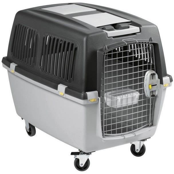 KERBL - Box de transport pour chien - GULLIVER MEGA - 81 x 61 x 60 cm - Gris