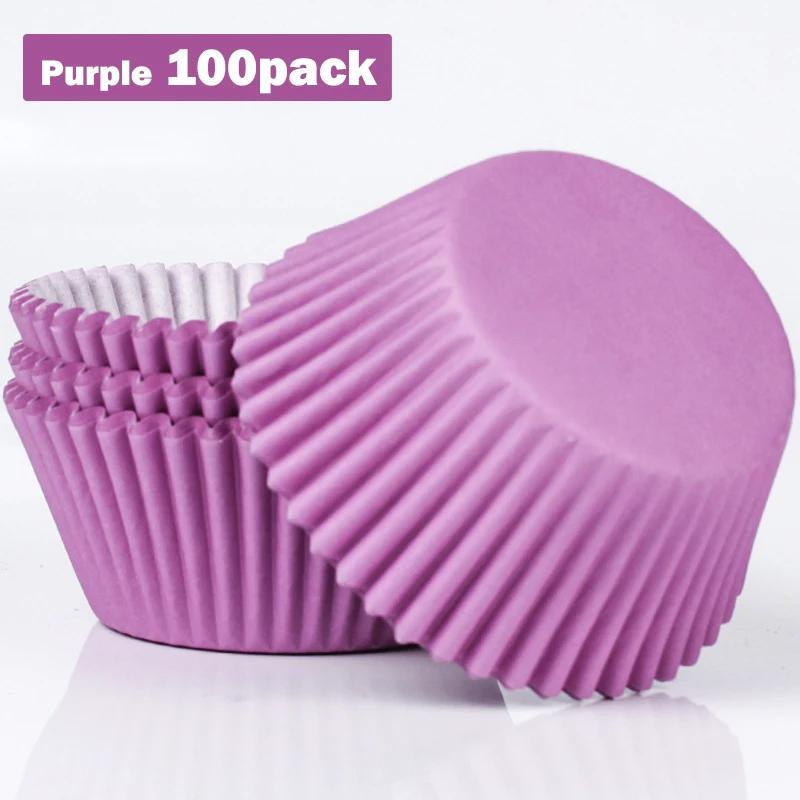 100 шт. Формочки для кексов, бумажные формочки для кексов, держатели для кексов, одноразовые, жиростойкие, для выпечки, десертов, тортов