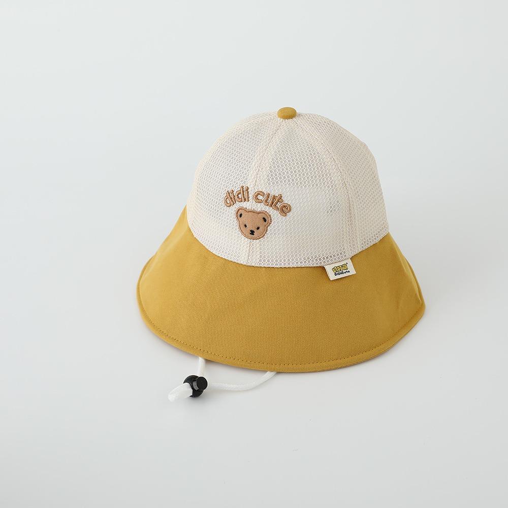 Breathable Children Fisherman Cap Summer Outdoor Sun Hat Cute Baby Bear Bucket Cap Boys Girls