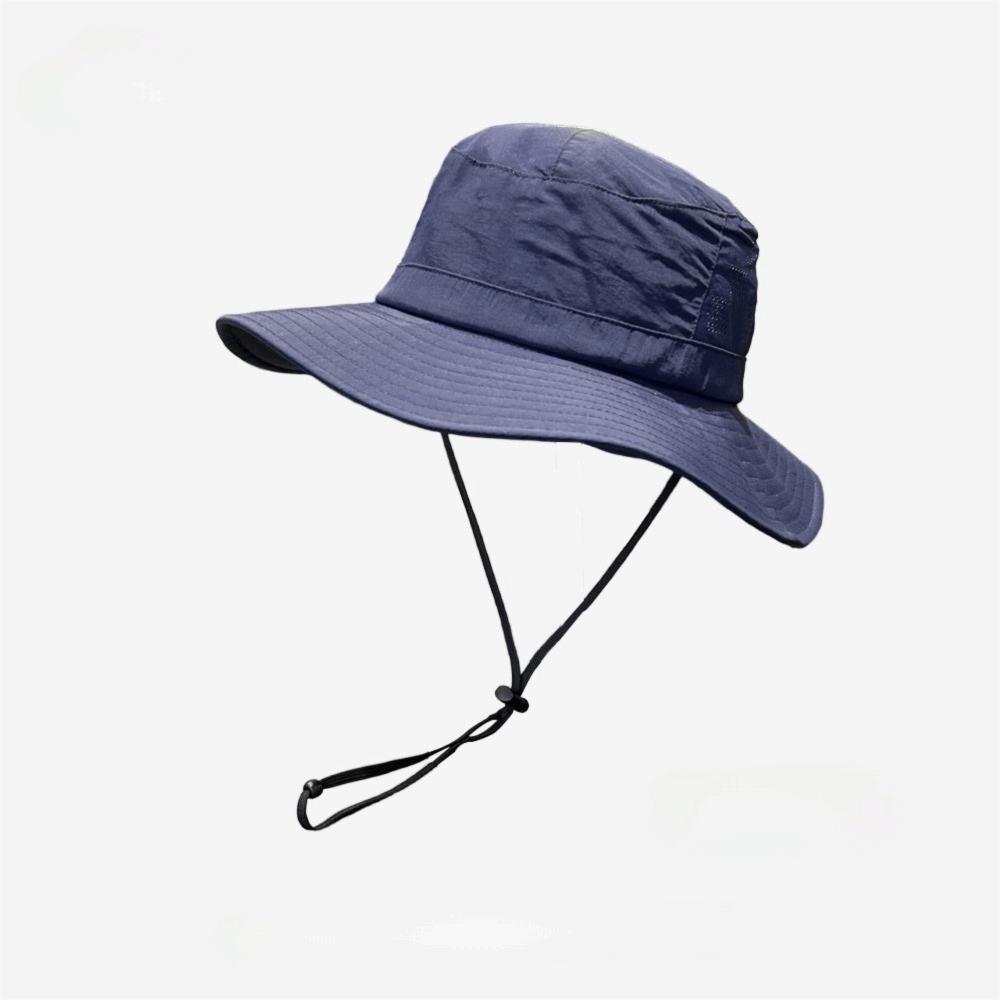 Breathable Fisherman Hat Solid Color Sun Protection Hat Windproof Hiking Cap Outdoor Hiking