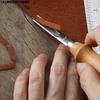 1 шт. DIY Инструмент для обработки кожи, фаски, срезания, ручной инструмент с деревянной ручкой