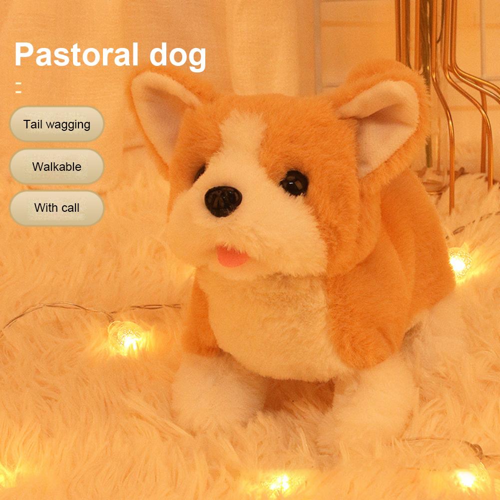 Electric Simulation Dog Plush Husky Twisting Butt Barking Wagging Tail And Shaking Butt Robot Dog Toy