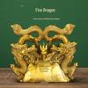 Brass Dragon Ornament: Fire-Avoiding Decorative Piece for Home or Gift