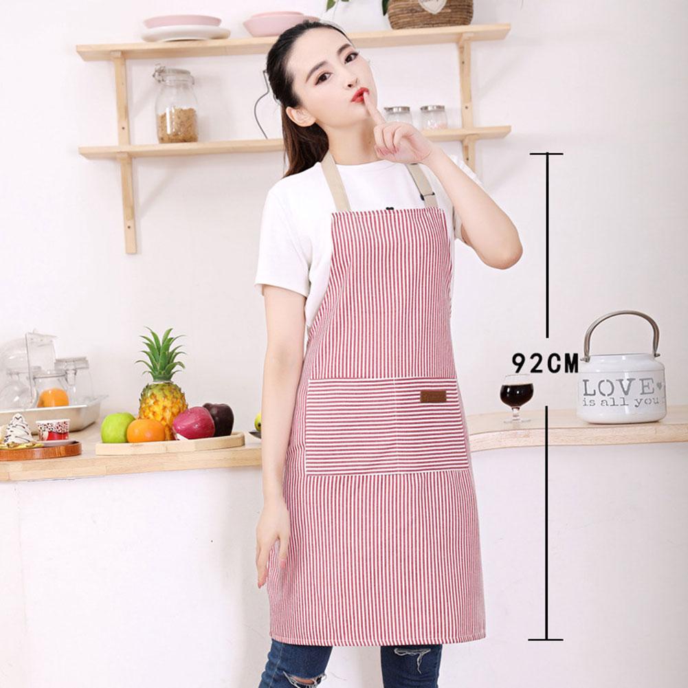 Stripe Bib Apron For Men Women Multifunctional Light Lace-up Apron For Home Kitchen