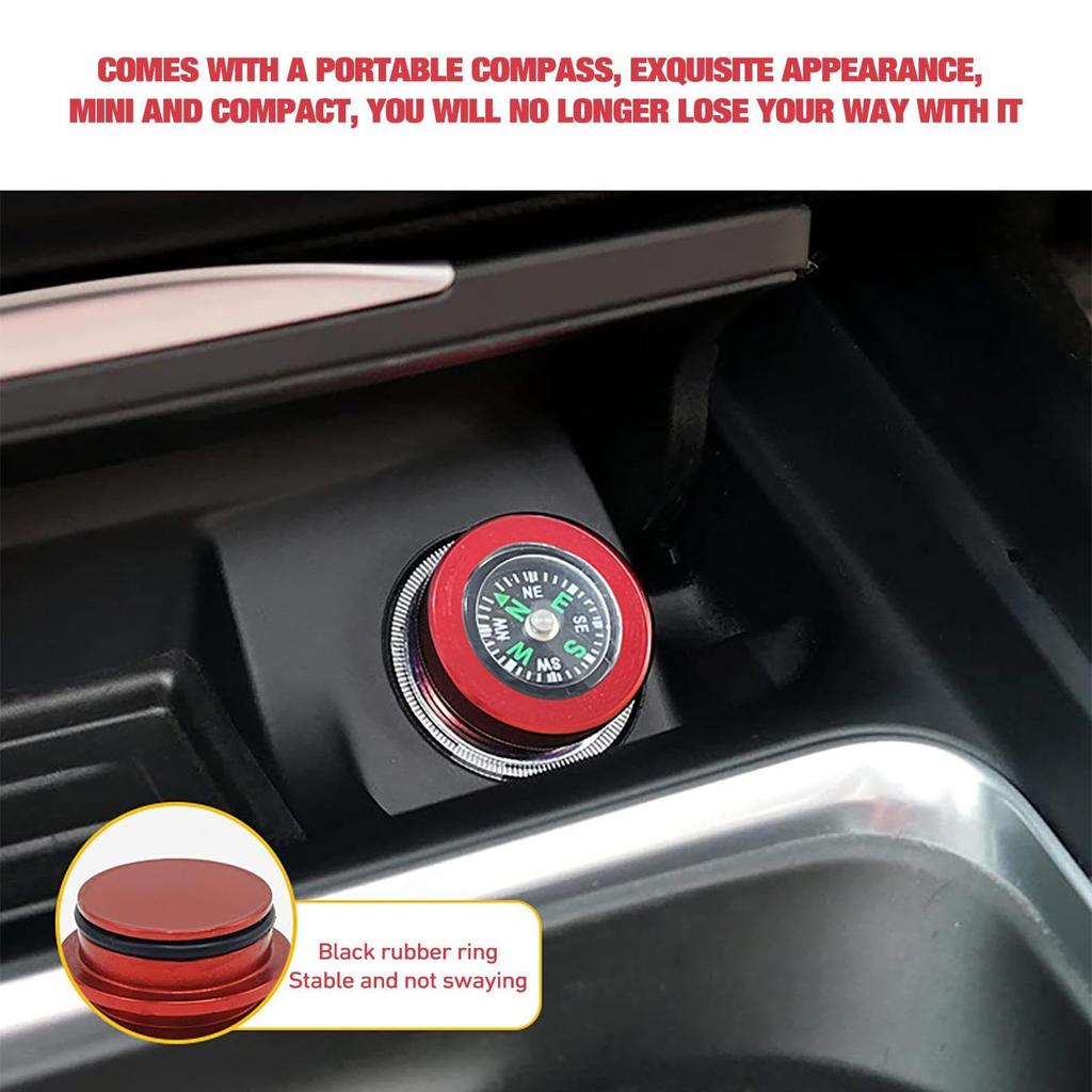 Cigarette Lighter Plug Cover | Compass Dustproof Universal Cigarette Button Car Lighter Plug,Car Cigarette