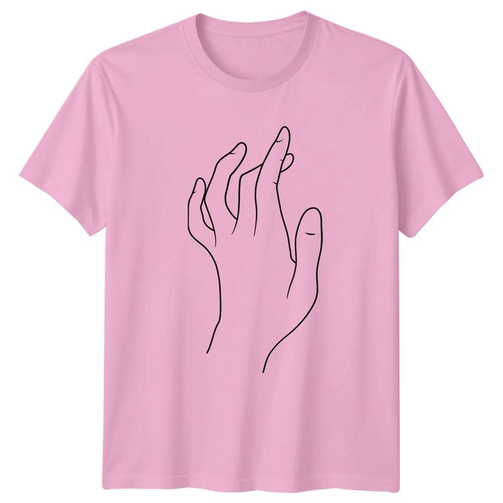 Minimalist Hand Line Art TShirt Modern Art Aesthetic Birthday Gift