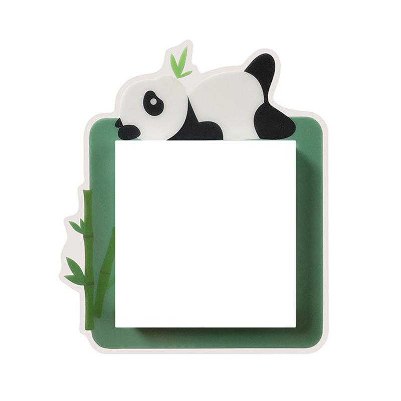 Светящаяся наклейка на выключатель с изображением животных, мультяшная наклейка, светящаяся в темноте, флуоресцентное украшение, наклейка на выключатель с изображением панды, декор для детской комнаты