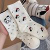 Лоскутные мультяшные носки с собакой по щиколотку, женские летние полосатые носки в горошек, уличная одежда