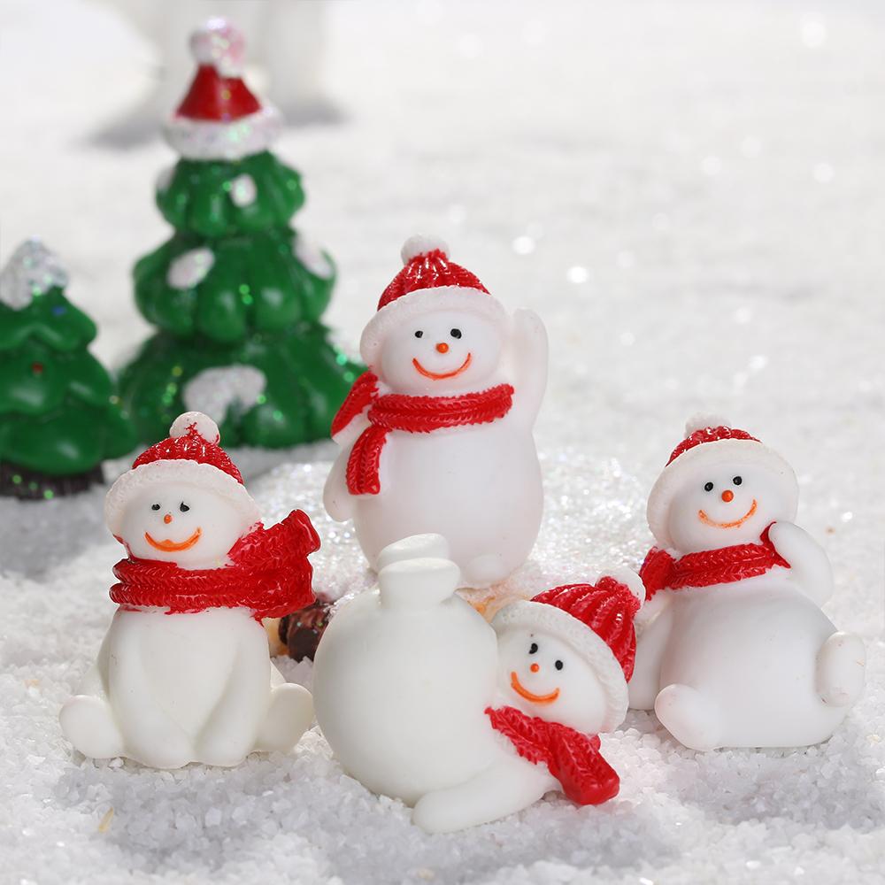 Миниатюрный микроландшафт "Сказочный сад", снеговик, рождественский аксессуар, фигурки Санта-Клауса, рождественская елка