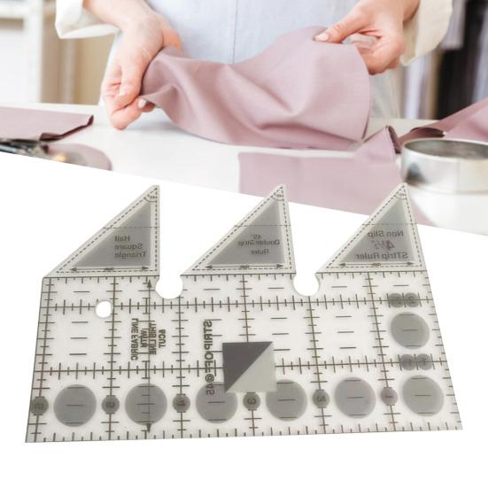 Двойная полоска лоскутный линейка прозрачный акриловый измерительный инструмент угол 45 градусов шаблон для лоскутного шитья линейка для шитья вязания крючком вышивки рукоделия