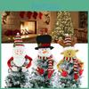 Charming Christmas Tree Ornaments With Delightful Snowman Hat Topper For Holiday Cheer